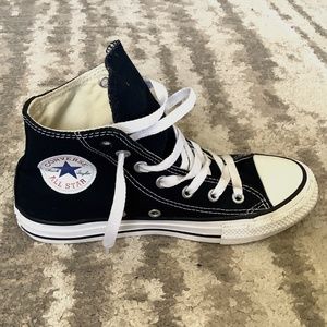 Girls Black Converse High Tops